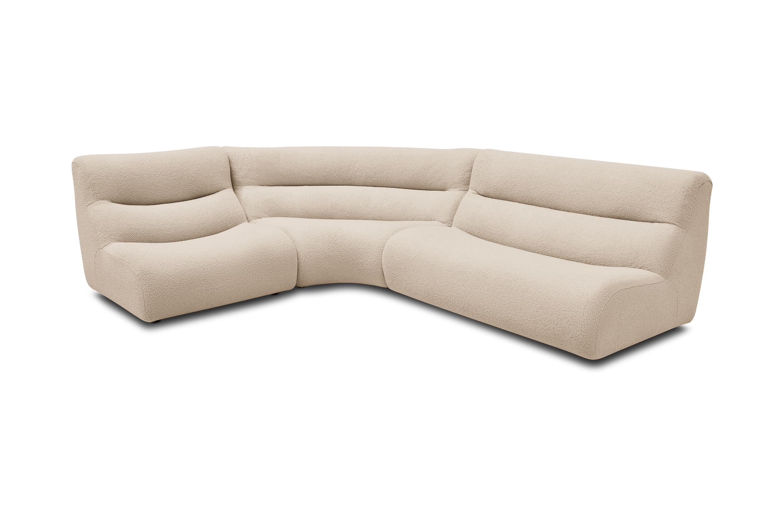 1978 High Back Sectional Curved Corner Sofa