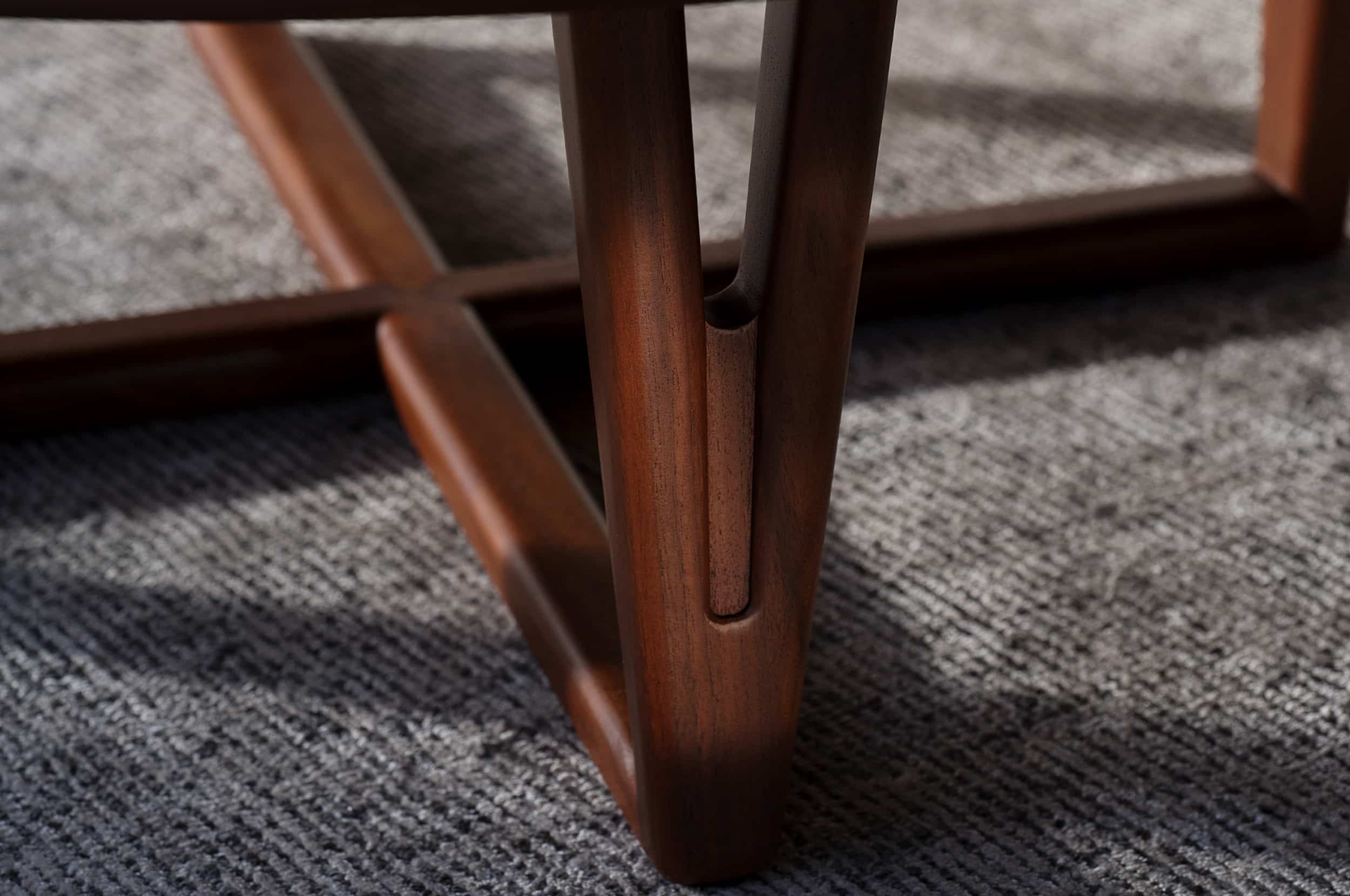 Folding Round End Table- Pale Aspen & Ivory main image 1