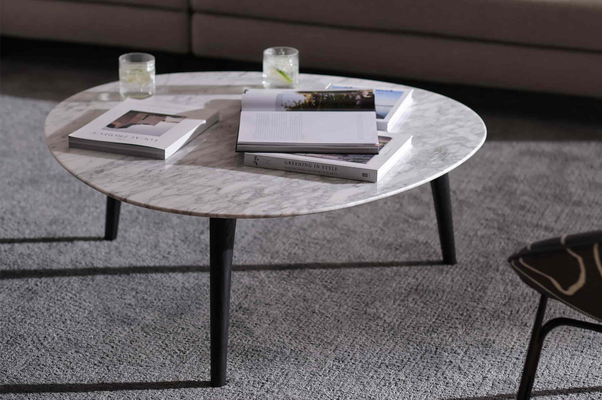 Crescent Marble Coffee Table