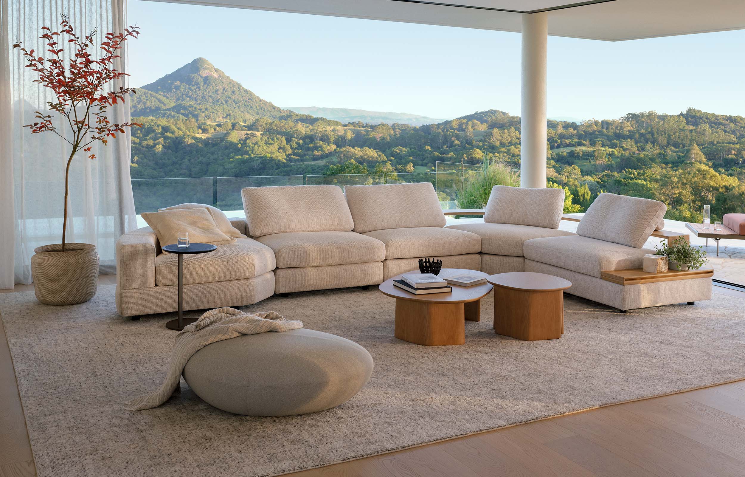 Jasper Curve Sofa 6 Seater with Chaise