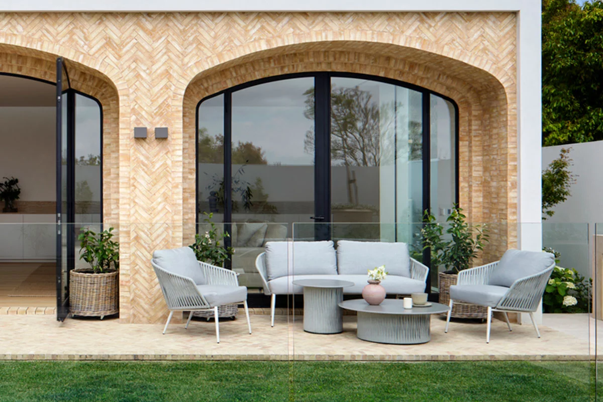 Image showcasing Mediterranean Backyard Furniture