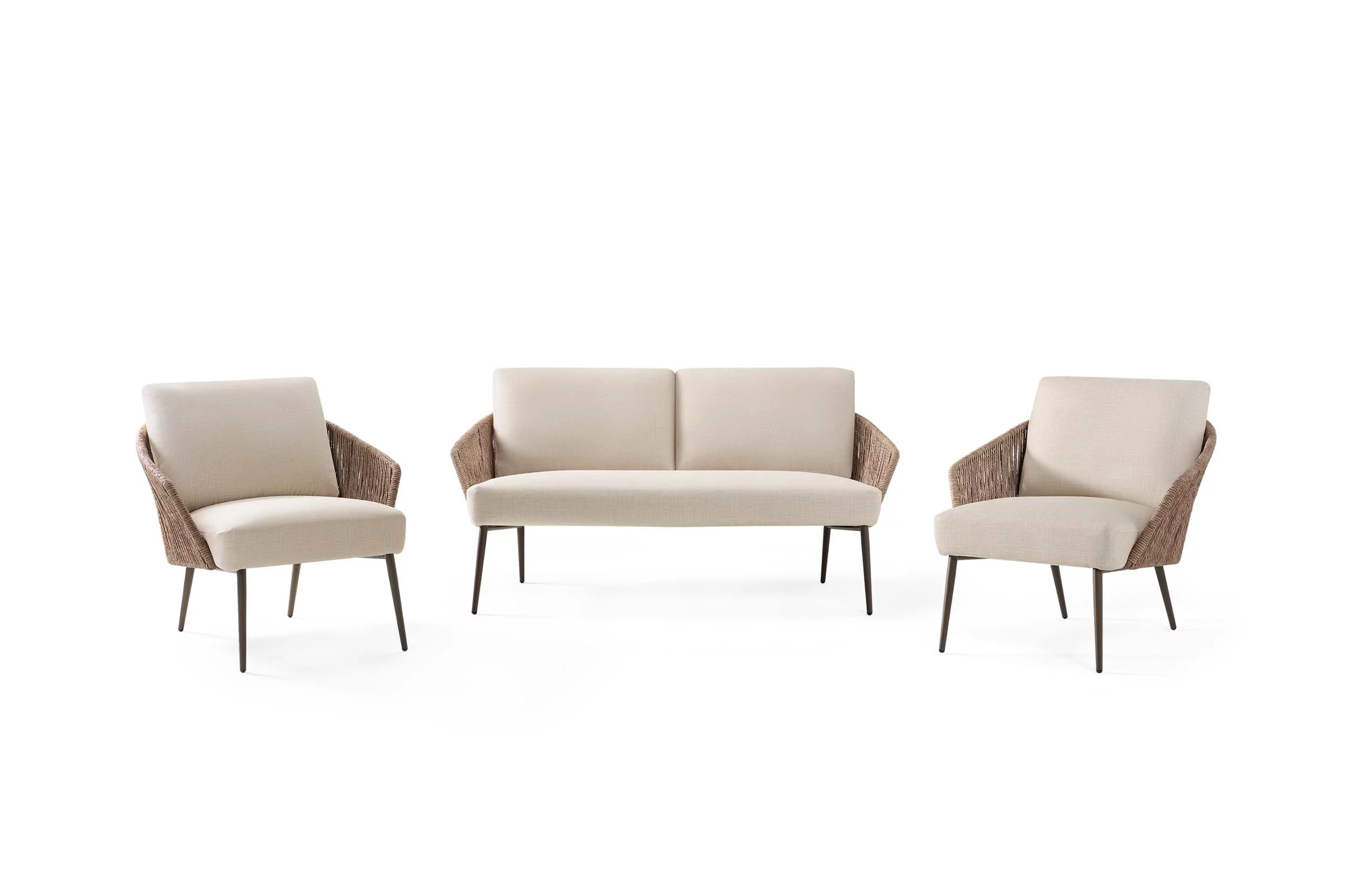 Quay Outdoor Seater Sofa and two Armchairs