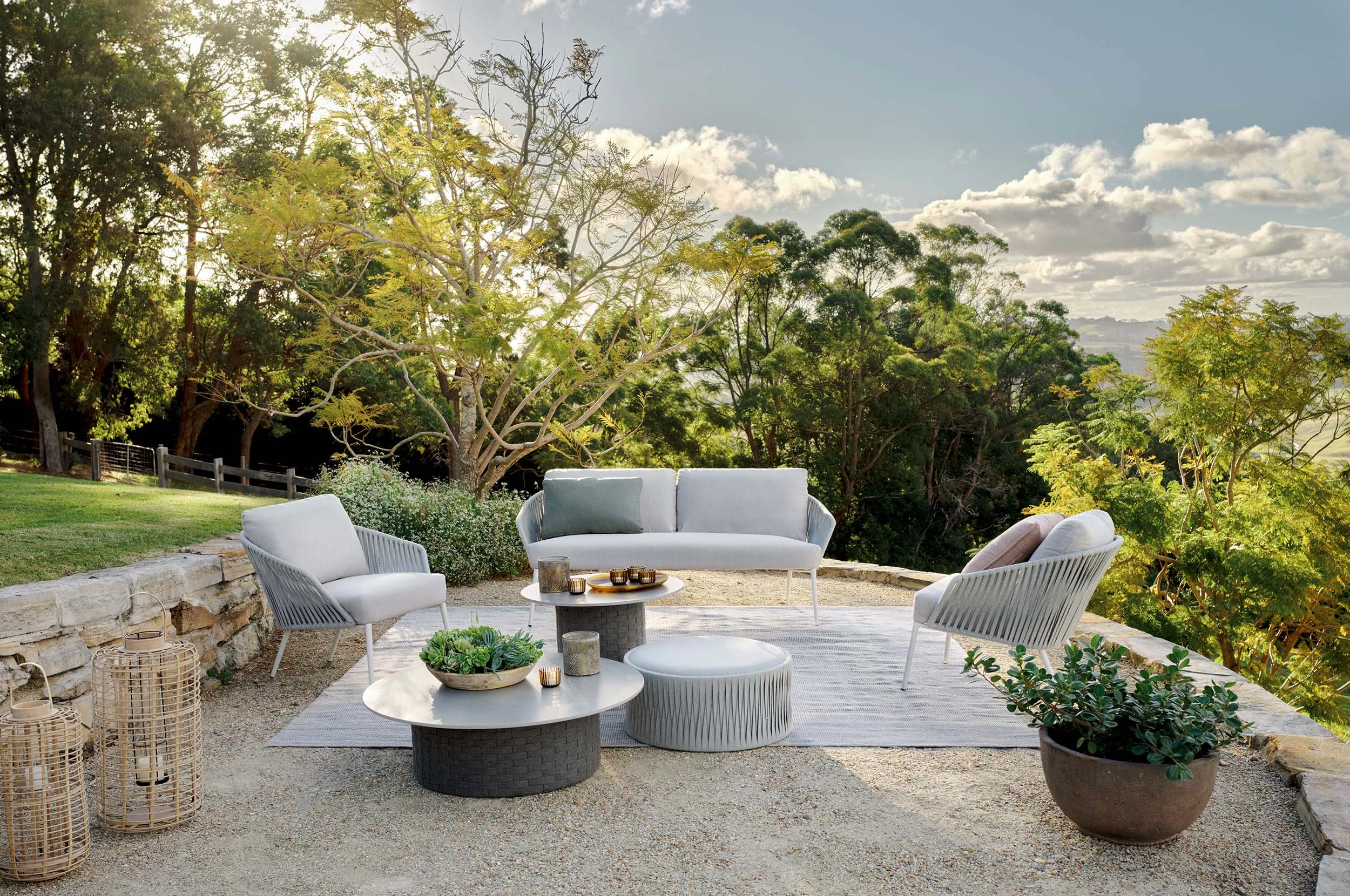 Quay Outdoor Seater Sofa and two Armchairs